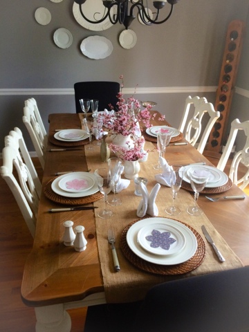 Spring Tablescape #2. Cherry Blossoms