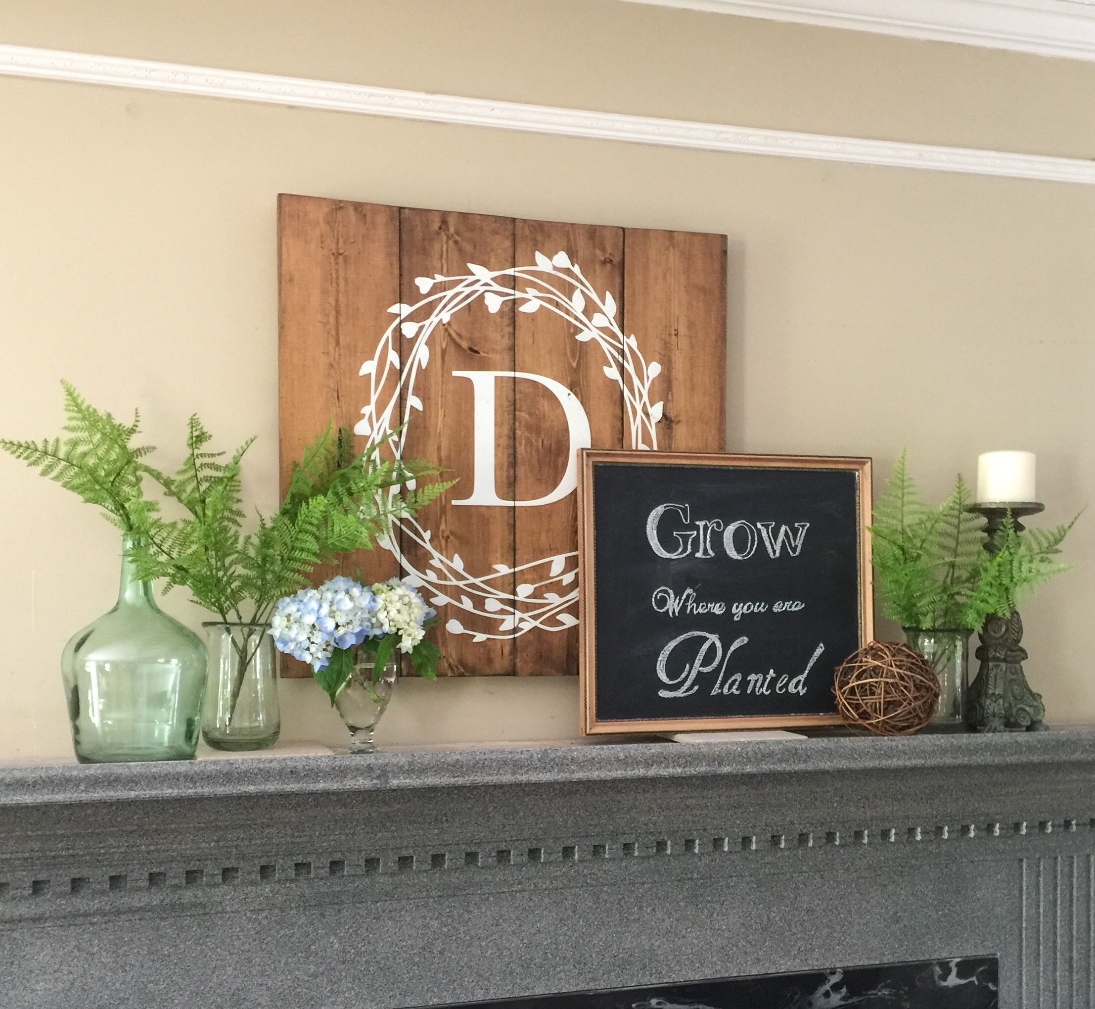 Ideas for A Simple Summer Mantel